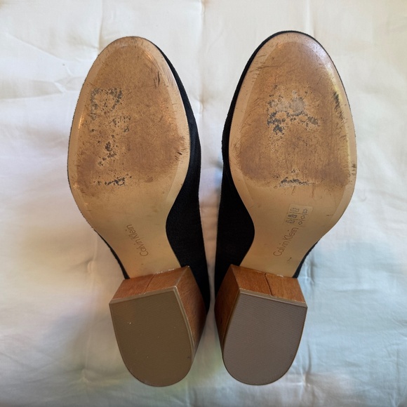 Calvin Klein, Black Suede Mules - Picture 5 of 5